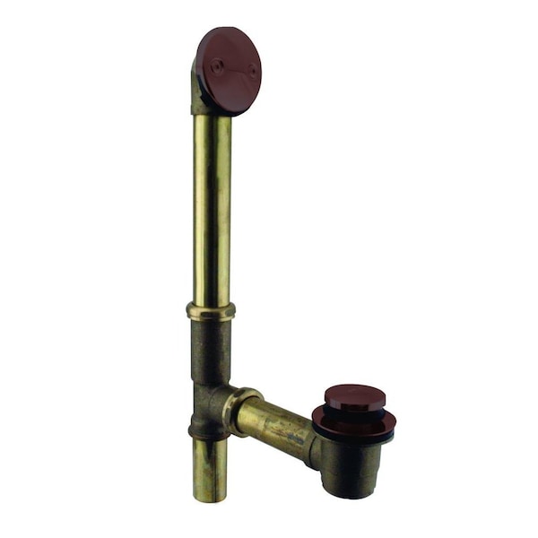 Westbrass Tip Toe Bath Waste, 14" Make-Up, 17 Ga. Tubing in Oil Rubbed Bronze D325-12 (79317-12) - main